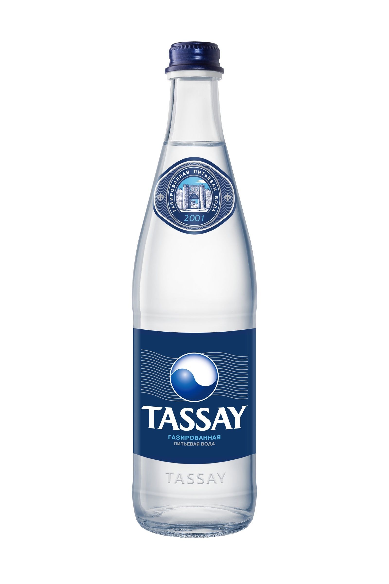 Вода Природная минеральная "TASSAY" (Тассай) 0,5л газ стекло (12 шт/уп)