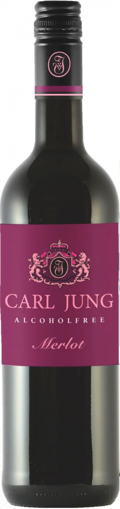 Безалкогольное вино "Carl Jung - Merlot" Полусухое, Красное 0,75л, стекло (6 шт/уп)