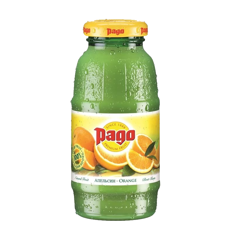 Сок Pago Апельсин 0,2л стекло (24 шт/уп)