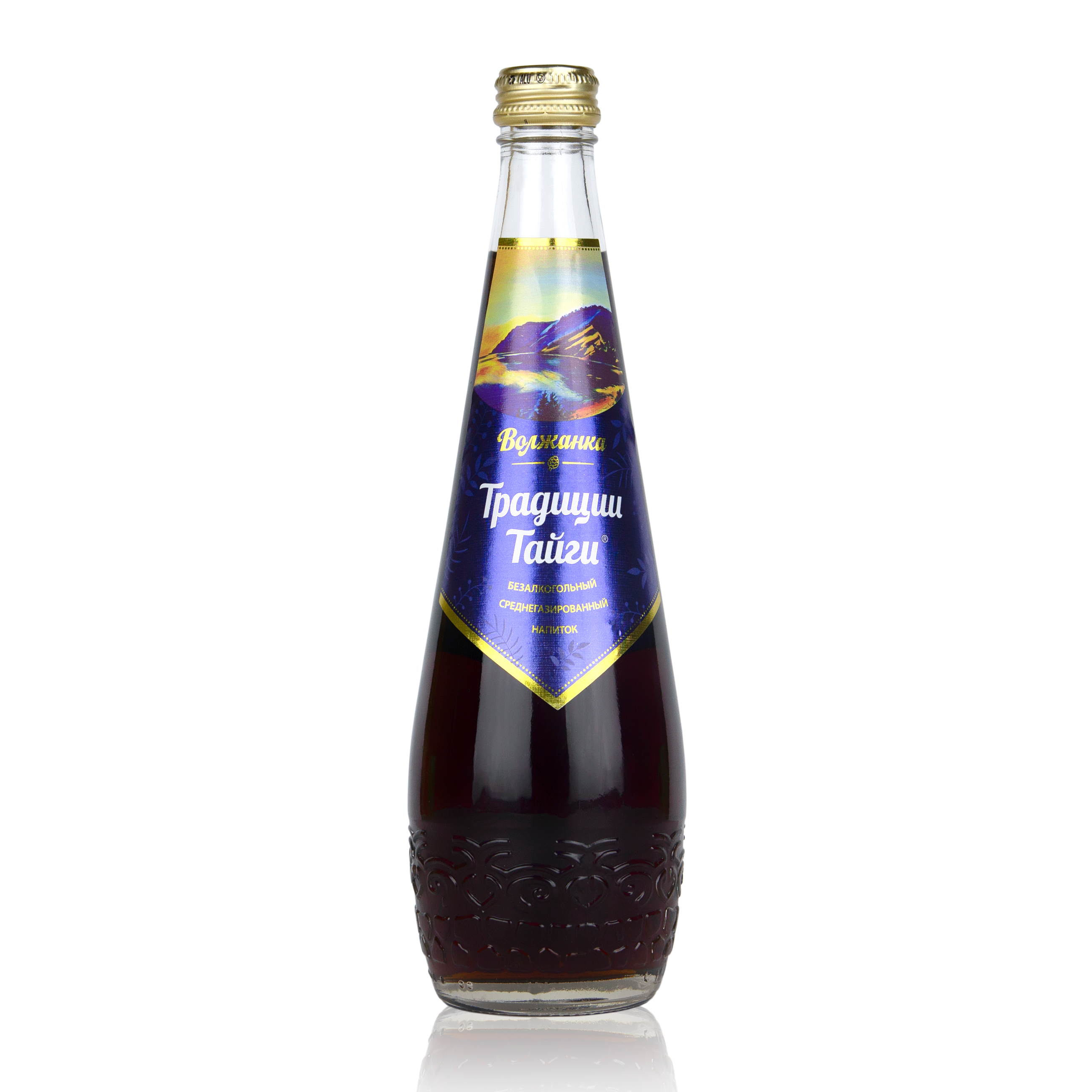 Напиток "Волжанка" Традиции Тайги 0,5л, среднегазированный, стекло (15 шт/уп)