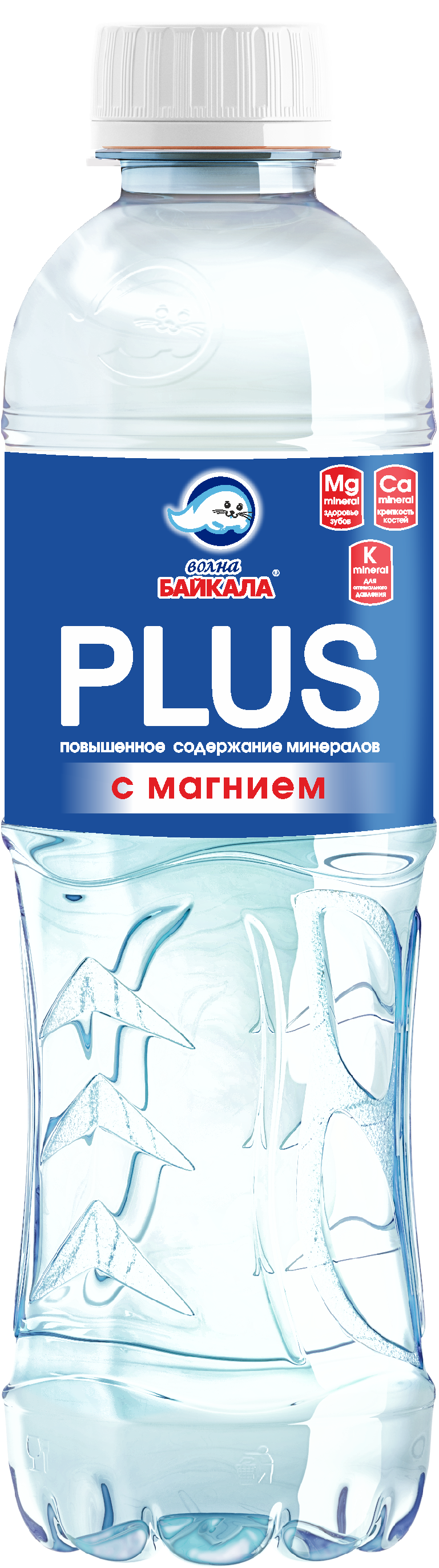 Вода "Волна Байкала PLUS" с магнием 0,5 литра, без газа, пэт (12 шт/уп)
