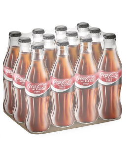 Кока Кола (Coca Cola Zero), 0,33л, стекло, 12 шт/уп