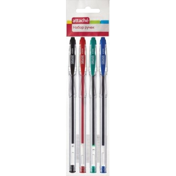 Ручки гелевые Attache City набор 4 цвета